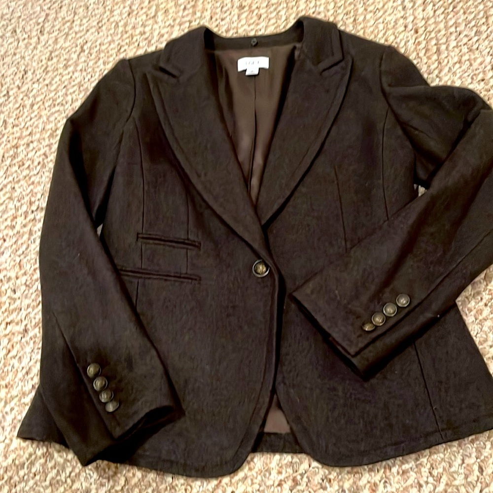 Ann Taylor Loft Olive Wool Blazer